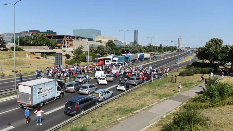 Stellantis workers block Belgrade highway over layoff plans