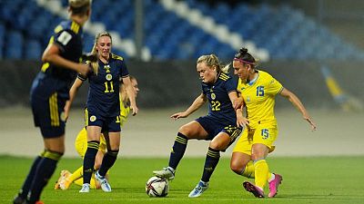 Soccer-Scotland close in on Women's World Cup playoff spot with 4-0 Ukraine win