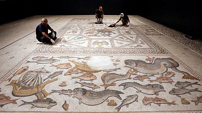 Magnificent ancient mosaic found near Tel Aviv returns home