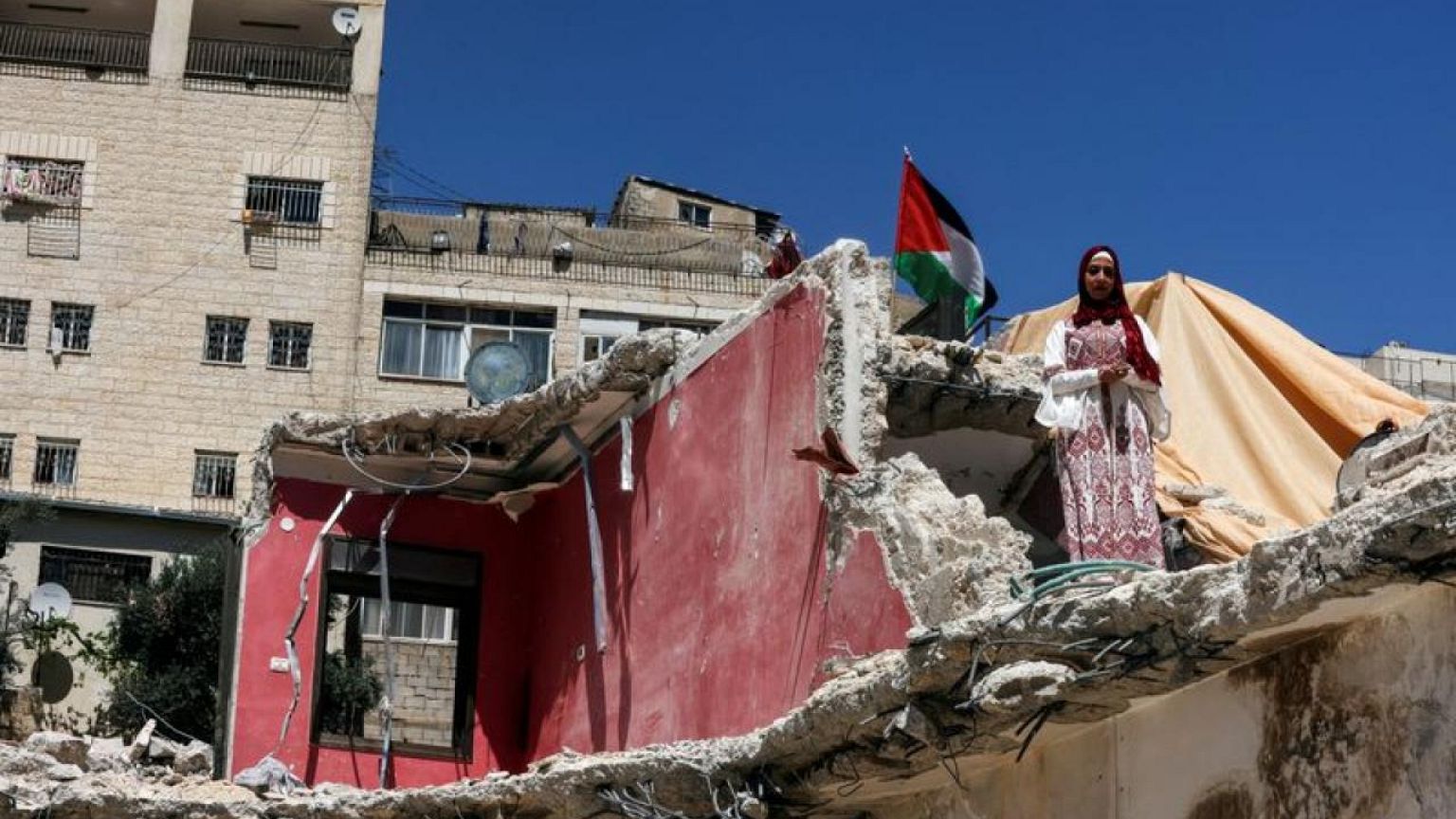  الفلسطينية ربيحة رجبي في القدس.