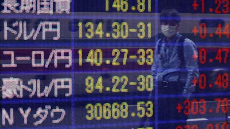 Asian shares extend a global rally as dollar languishes