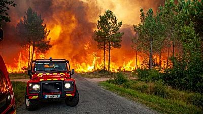 Incendios forestales afectan a Francia y España mientras olas de calor arrasan Europa