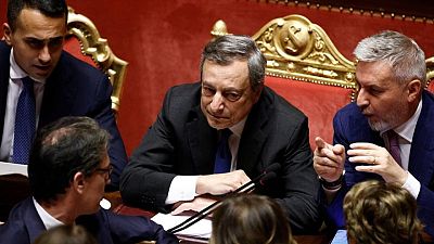 Draghi gana moción de confianza en Senado de Italia, pese a ausencia de tres partidos