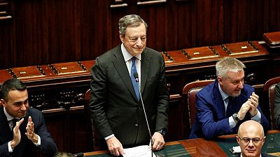 El primer ministro italiano Draghi se reúne con el presidente con la expectativa de que dimita