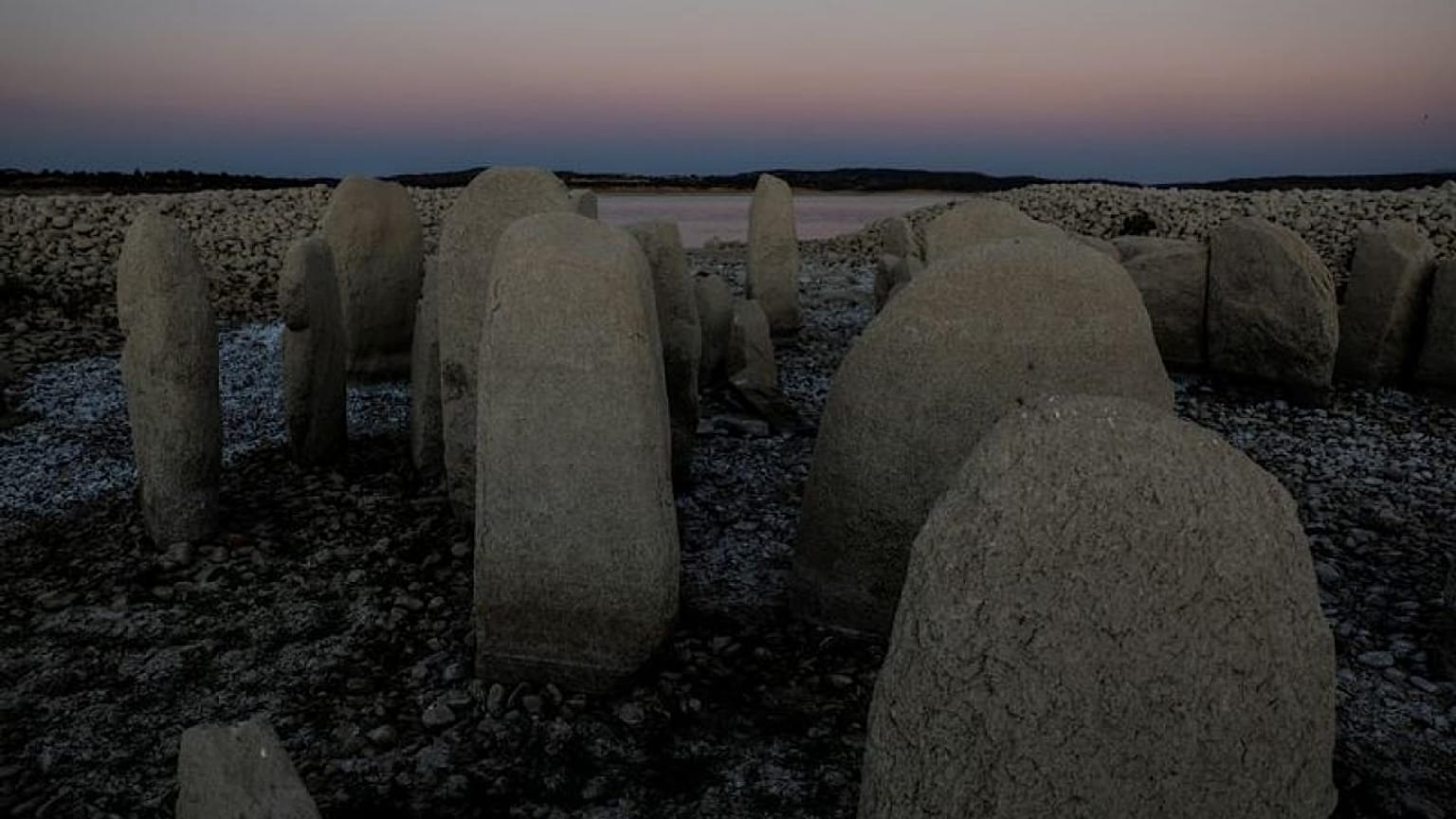 'Spanish Stonehenge' emerges from drought-hit dam