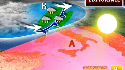 Negli ultimi giorni di agosto l'Italia divisa in due Negli ultimi giorni di agosto l'Italia divisa in due