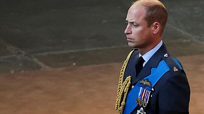 Britain's Prince William thanks funeral volunteers and staff