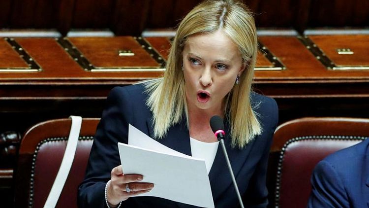 Italy's new PM Meloni snipes at ECB in maiden speech