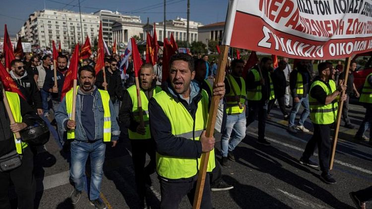 Thousands march as Greeks strike over 'suffocating' inflation