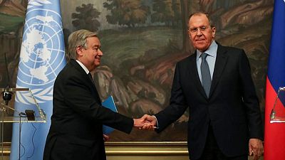 Lavrov se reúne con el secretario general de la ONU en el G20 Lavrov se reúne con el secretario general de la ONU en el G20