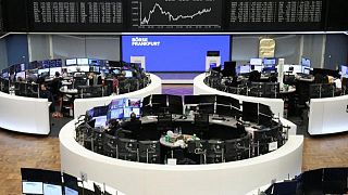 European shares hold near 3-month highs as business activity slowdown eases