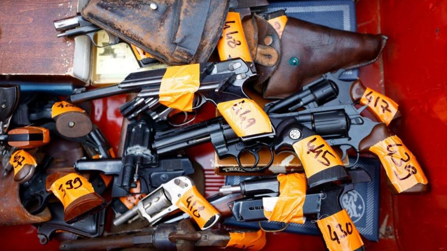Drop your gun: French hand over their unlicensed weapons to police