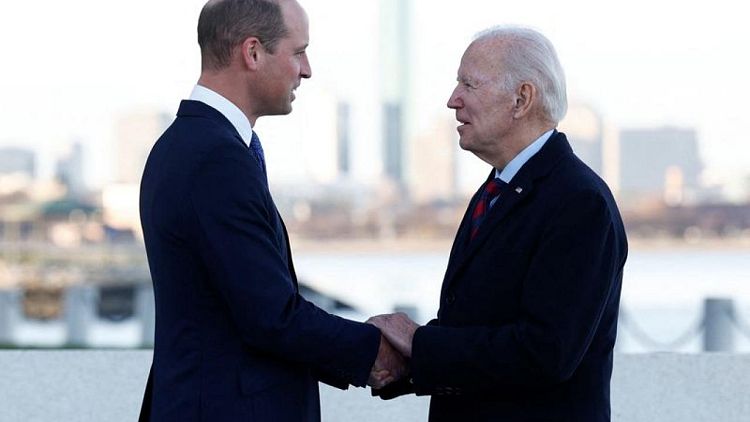 El príncipe Guillermo se reúne con el presidente Biden en Boston para hablar sobre el clima