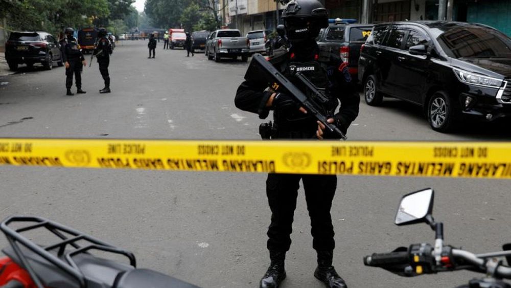 Two people have been killed at a police station in Indonesia in a suspected suicide bombing