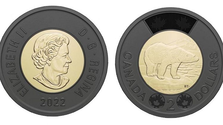 Canada mints special black-ringed 'toonie' coin in memory of Queen Elizabeth