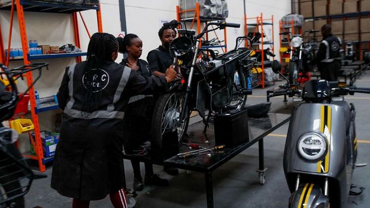 Battery swapping spurs Kenya's electric motorbike drive