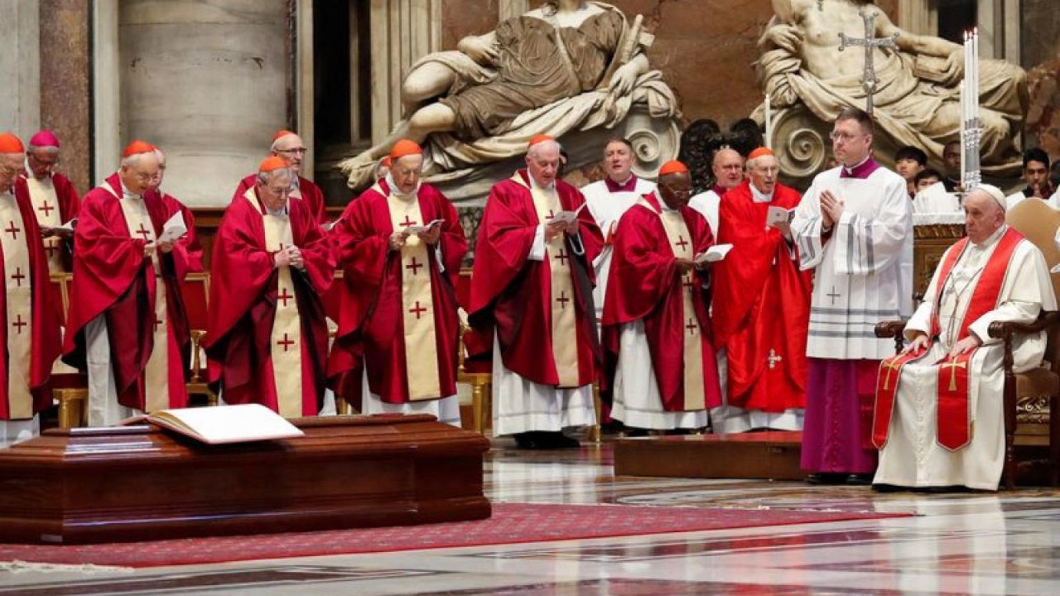 Pell's secret memo casts shadow at cardinal's funeral