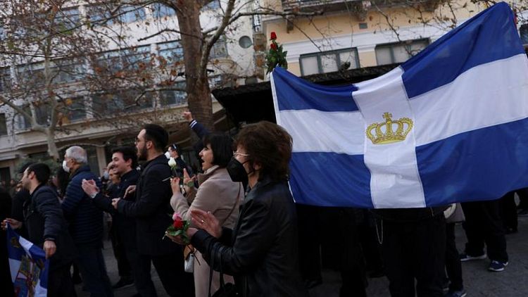 Europe's royals, in Athens, bids farewell to Greece's last king