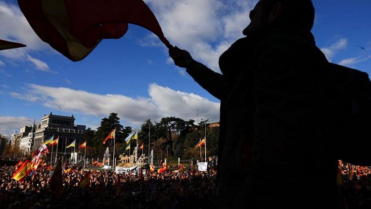 آلاف يشاركون في احتجاج مناهض للحكومة في إسبانيا