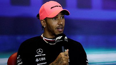 Motor racing-Let Hamilton speak out, says Bahrain rights group