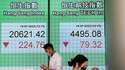 GLOBAL-MARKETS:Asian shares scale fresh 7-month high as Hong Kong trade resumes 