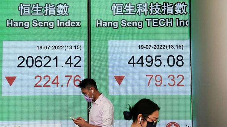 GLOBAL-MARKETS:Asian shares scale fresh 7-month high as Hong Kong trade resumes 
