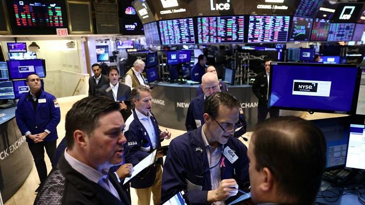 GLOBAL-MARKETS:Stocks, dollar edge up as data keeps Fed on track