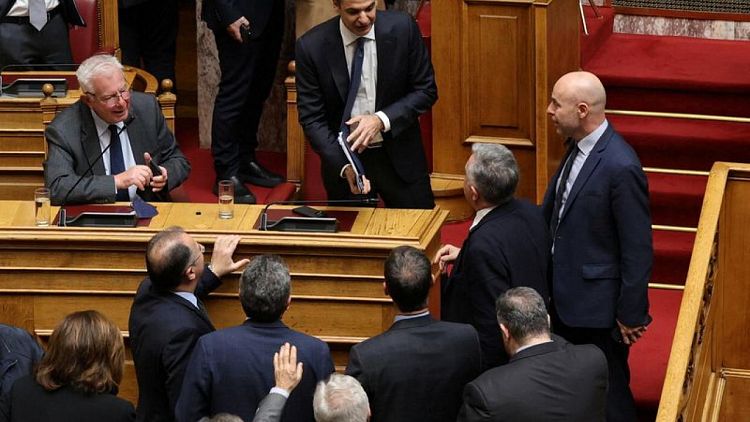 GREECE-SPYING-PARLIAMENT:Greek PM Mitsotakis wins no-confidence vote over wiretapping scandal 