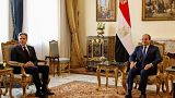 وزير الخارجية الأمريكي أنطوني بلينكين يلتقي بالرئيس المصري عبد الفتاح السيسي في قصر الاتحادية الرئاسي في القاهرة- 30 يناير 2023