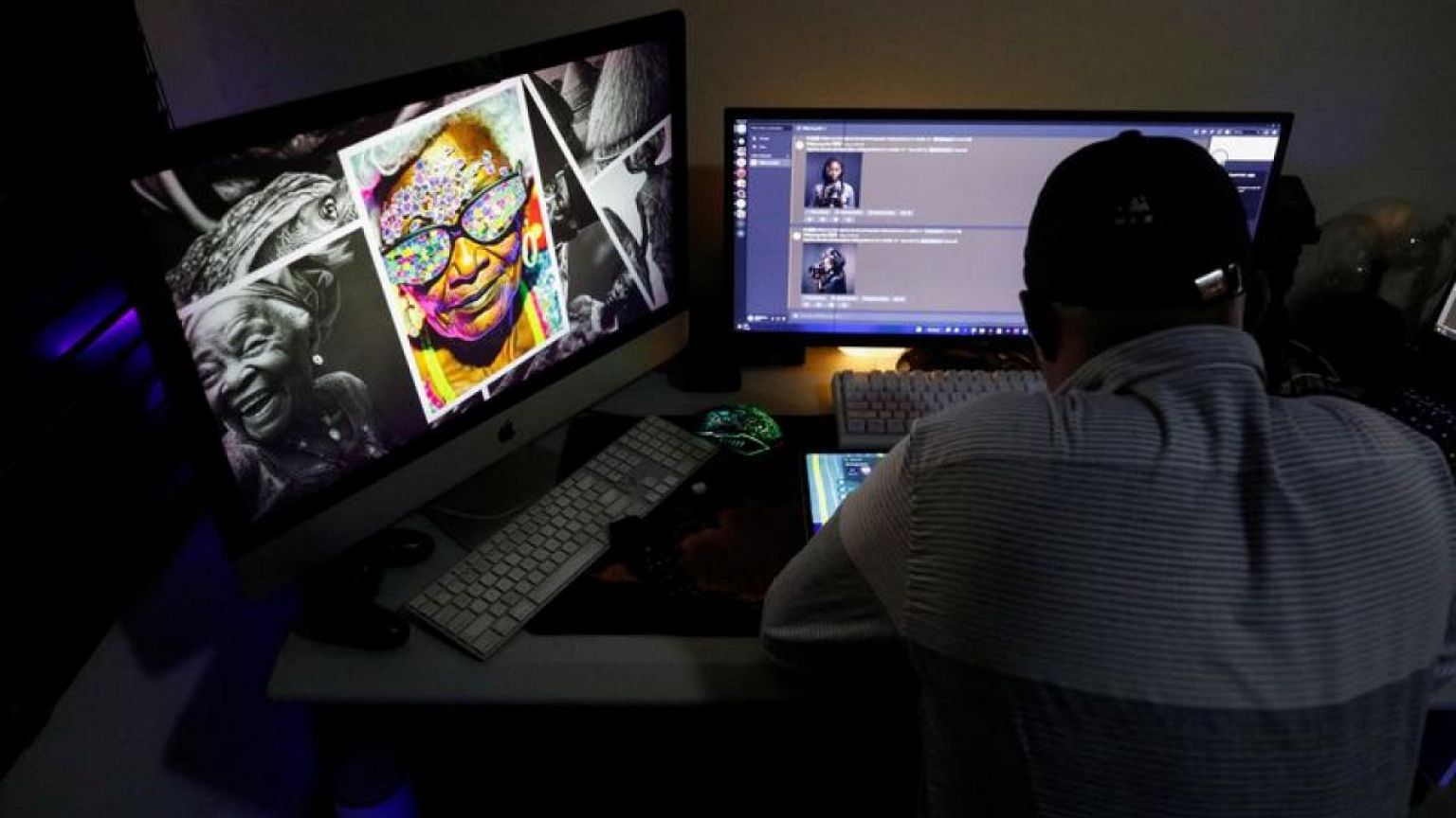 NIGERIA-ART-AI:Nigerian artist uses AI to re-imagine life for the elderly