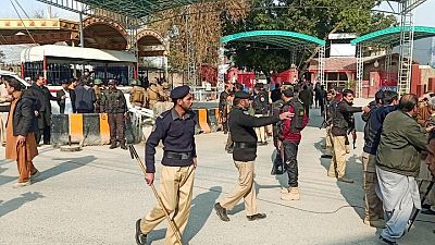 PAKISTAN-BLAST:Blast at mosque in Pakistan's Peshawar targets police, at least 28 killed