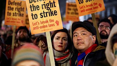 BRITAIN-STRIKES:Factbox-Britain on strike: Which workers are walking out on Feb. 1 and Feb. 6?