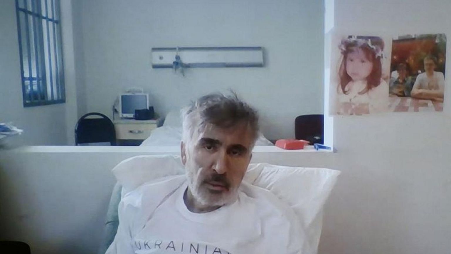 GEORGIA-POLITICS-SAAKASHVILI-COURT:Jailed ex-Georgian leader appears in court by video link, seeking urgent medical treatment