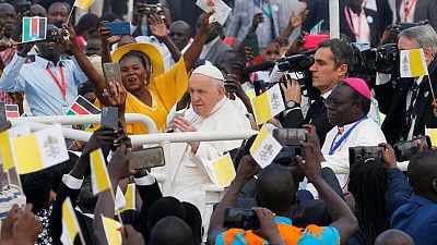 PAPA-AFRICA-SUDAN-DEL-SUR:Papa Francisco concluye viaje a Sudán del Sur e insta a poner fin a "furia ciega" de la violencia