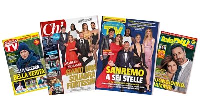 Esclusiva per Tv Sorrisi e Canzoni, Chi, Guida TV e Telepiù.