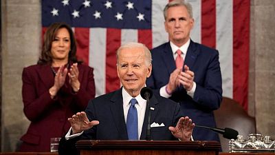 EEUU-BIDEN-CONGRESO:En su discurso sobre el Estado de la Unión, Biden se muestra optimista y promete trabajar con los republicanos