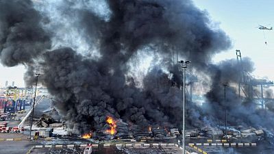 TURKEY-PORT-FIRE-SS5:سلطة الملاحة: السيطرة على حريق في ميناء إسكندرون التركي TURKEY-PORT-FIRE-SS5:سلطة الملاحة: السيطرة على حريق في ميناء إسكندرون التركي