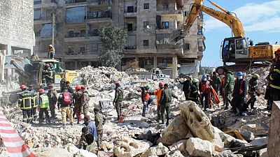 TURKEY-QUAKE-SYRIA-ALEPPO:In Syria's quake-hit Aleppo, survivors try to reach the missing