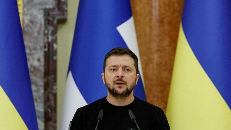 UKRAINE-CRISIS-EU:Ukraine's Zelenskiy to ask EU summit for arms, quick accession - official
