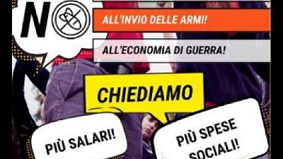 Cub chiede avvio trattative internazionali e blocco invio armi Cub chiede avvio trattative internazionali e blocco invio armi