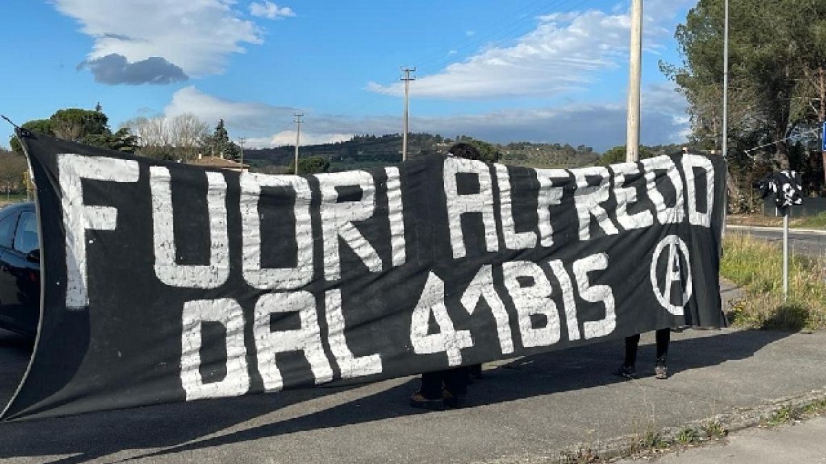 Cospito collegato con udienza tribunale riesame Perugia Euronews