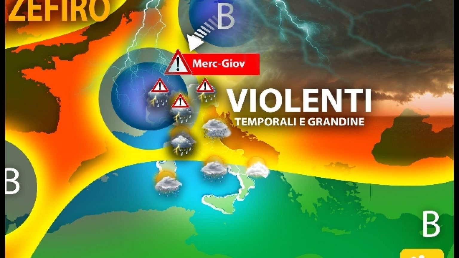Forti piogge su tutto il Nord e sull'Emilia Romagna