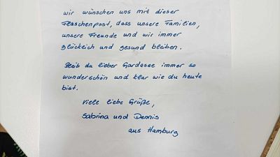 Una lettera di una coppia tedesca è riemersa a Malcesine