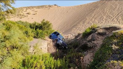 Auto è finita in un fosso a Torre dei Corsari, ad Arbus Auto è finita in un fosso a Torre dei Corsari, ad Arbus