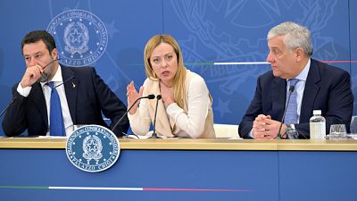 Con Giorgia Meloni, Salvini, Tajani, Lupi e Cesa