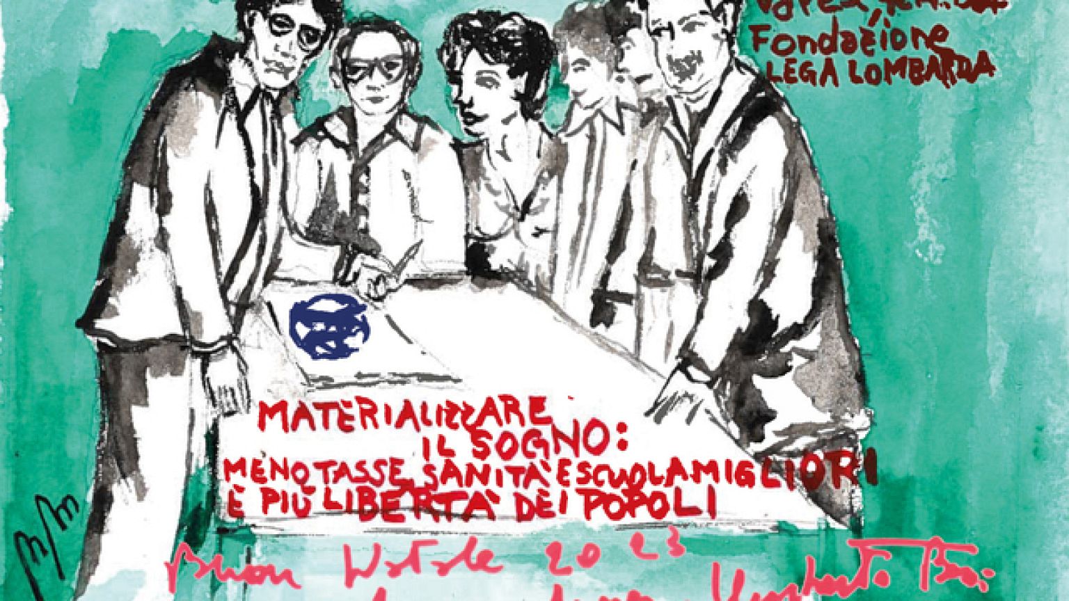 Quest'anno dipinto a mano di verde con la tecnica a gouache